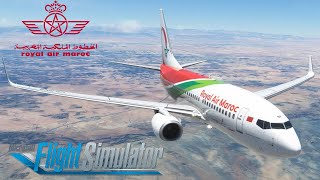 Royal Air Maroc 737700  Marrakesh  Casablanca  MICROSOFT FLIGHT SIMULATOR [upl. by Darbee399]