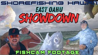 SHOREFISHING HAWAII EAST OAHU SHOWDOWN 🎣🥊😮 fishing fishinghawaii fishingtechniques [upl. by Gatias821]