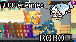 1000 enemies vs ROBOT  Full rabbit glitch  Anger of Stick 5 [upl. by Ielerol]