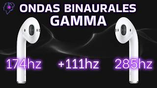 ONDAS BINAURALES GAMMA 111Hz  POTENCIAR MENTE Y CUERPO [upl. by Tepper]