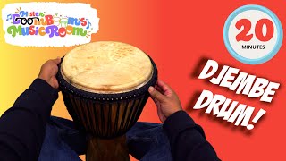 Djembe Drum Play Along for Kids amp Beginners African Treasure  Black History with Mister Boom Boom [upl. by Anaile360]