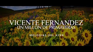 Vicente Fernández  Un Millón de Primaveras LETRA [upl. by Hgielsel]