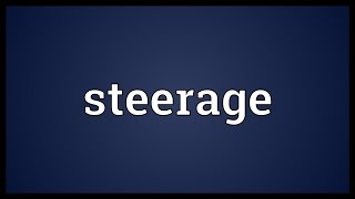 Steerage Meaning [upl. by Ynatsed]