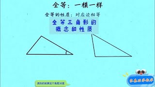 8a025全等三角形的概念和性质 零基础学数学 1 对应边相等 [upl. by Neelram]