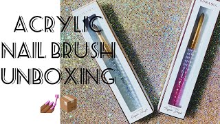 Kiara Sky Acrylic Nail Brush Unboxing  100 Kolinsky Brush For Acrylic Application [upl. by Rothberg]