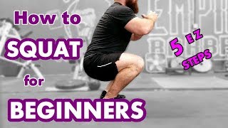 Squat Series 2 Beginner Barbell Squat Technique Guide  How to High Bar Back Squat in 5 Steps [upl. by Nilecoj]