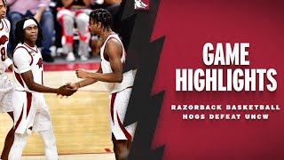 Highlights Arkansas Razorbacks Defeat UNCW  RAZORBACK BASKETBALL [upl. by Enisamoht]