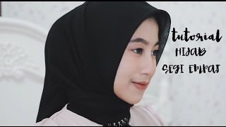 TUTORIAL HIJAB SEGI EMPAT GAMPANG BANGET CUMA 1 MENIT  PEPY [upl. by Andrew]