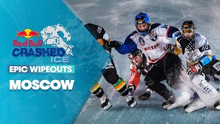 Crashed Ice Epic Wipeouts In Moscow 🥶 😬 🥶  Red Bull Crashed Ice [upl. by Close530]