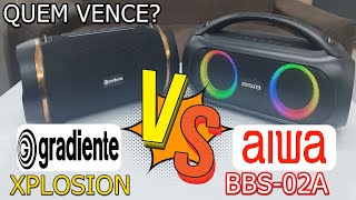 BOOMBOX AIWA BBS02A VS BOOMBOX GRADIENTE XPLOSION  QUAL É A MELHOR [upl. by Kafka]