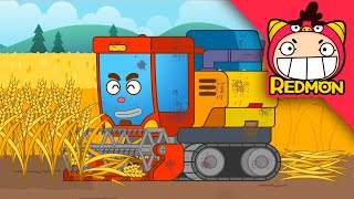 Combine Harvester is Broken  Easy Clean Repair Shop  Cartoons  REDMON [upl. by Jeannine]