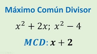 Maximo comun divisor de polinomios por descomposicion en factores ejemplo 01 [upl. by Pasol]