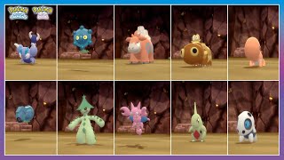 Pokémon BDSP  All Pokemon in Big Bluff Cavern [upl. by Thomasina]