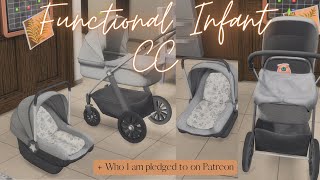 FUNCTIONAL INFANT CC SHOWCASE  MY RECOMMENDED PATREON PLEDGES  The Sims 4 [upl. by Yasnil788]