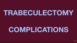 Glaucoma Session 29 Complications of Trabeculectomy [upl. by Notfol]