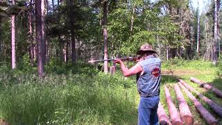 Recoil Demonstration Ruger No 1 45120 and 44 Mag Mares Leg [upl. by Worl472]