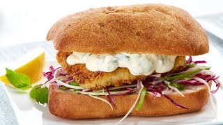 Bulla Fish Burgers with Slaw and Creamy Dressing [upl. by Barncard]