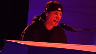 GRAMMYs 2022 Justin Bieber Performs Stripped Down Version of Peaches [upl. by Rayna]