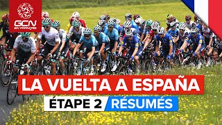 La Vuelta Étape 2 Résumé  Arrivée au sprint pour obtenir le maillot vert [upl. by Assirahs]