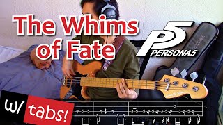 The Whims of Fate Persona 5 casino theme BASS COVER tabs on video [upl. by Atikehs]