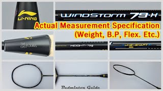 LiNing Windstrom 79H Specifications【actual measurements】 [upl. by Ahsilra482]