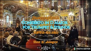 G Torelli Mov 3 Allegro Concerto in D Major for Trumpet amp Strings [upl. by Ylenaj]