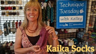 Making the Kaika Socks  Garter Stitch Heel knitting Tutorial [upl. by Oiramd]