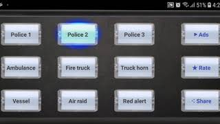 Police siren sound horns and emergency sounds box quotSiren sounds appquot [upl. by Belanger910]