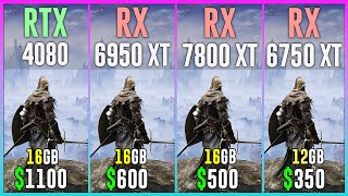 RTX 4080 vs RX 6950 XT vs RX 7800 XT vs RX 6750 XT  Test in 12 Games [upl. by Kolnos]