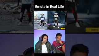 FREE FIRE EMOTE IN REAL LIFE 🤣❤️ freefire freefireemote funny shorts [upl. by Cianca48]