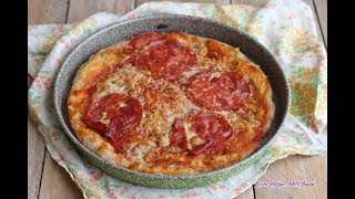 Pizza con salame piccante e scamorza Ricetta senza glutine con farina Free Mais [upl. by Ailekahs]