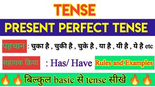 Present perfect tense Tense  English grammar maneesh maurya [upl. by Norby]