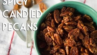 Spicy Candied Pecans Recipe  Holiday Gift Idea  Total Noms [upl. by Sully]