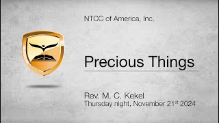 Precious Things  1 Peter 218  Rev M C Kekel [upl. by Dinerman]