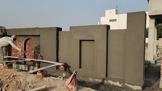 MC work amp Construction boundary wall carving moulding work with finishing [upl. by Spark]