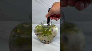 ASMR🎧QUICK amp EASY Creamy Matcha amp Boba Recipe🥤shorts asmr [upl. by Ula]