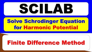 SCILAB Solve Schrodinger Equation using Finite Difference Method  Harmonic Potential [upl. by Sallie]