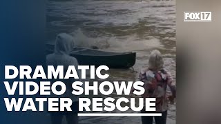 FULL VIDEO Dramatic water rescue in Western North Carolina [upl. by Aisaim869]