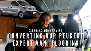 Transforming Our DIY Van Cleaning and Framing the Floor [upl. by Amandi]