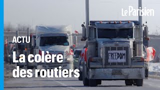 Canada  les routiers en colère rassemblés à Ottawa contre la vaccination obligatoire [upl. by Oliric144]