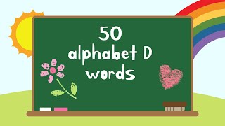 Words That Start with D  Words That Start with Letter D for Toddlers  Kids Learning Videos [upl. by Onirefez]