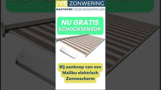 Elektrisch zonnescherm met gratis schocksensor [upl. by Llebiram]