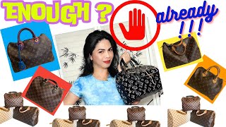 LOUIS VUITTON SPEEDY COLLECTION ENOUGH IS ENOUGH ALREADY REVIEWPART 2 [upl. by Srevart]