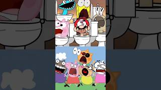 Pizza Tower Screaming But Peppa Pig Characters memes shorts funny peepo poobear slurpuff [upl. by Cohleen]