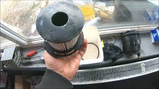 ford tranzit 22tdci how to change fuel filter and bleed the system [upl. by Anirbes963]