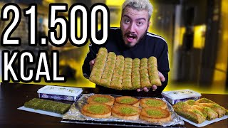 21500 KALORİ TATLI BAKLAVA YEDİM ÇılgınMutfak [upl. by Kwang]