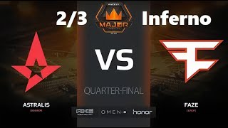 Astralis vs FaZe  23 Inferno Мажор FACEIT London 2018 Playoff 14 Стадия CSGO [upl. by Ahsinirt470]