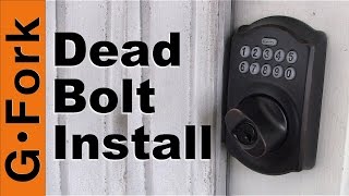 How To Install A Keypad Deadbolt Lock  GardenFork [upl. by Ahsilyt498]