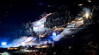 SIEGEREHRUNG KITZBÜHEL 2024 HAHNENKAMM RENNEN 2024  Feuerwerk 🎆 [upl. by Macdougall866]