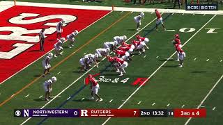 Gavin Wimsatt 6 Yard Touchdown Run  Northwestern vs Rutgers [upl. by Kunin]